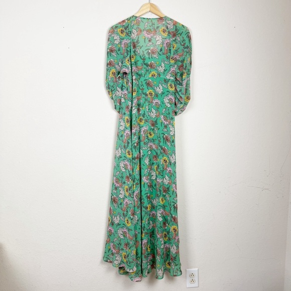 Free People Earthfolk Green Floral Maxi Dress Size Small - Picture 6 of 7